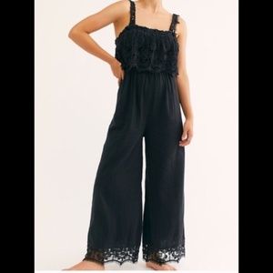 NEW Free People in your dreams black lace jumpsuit